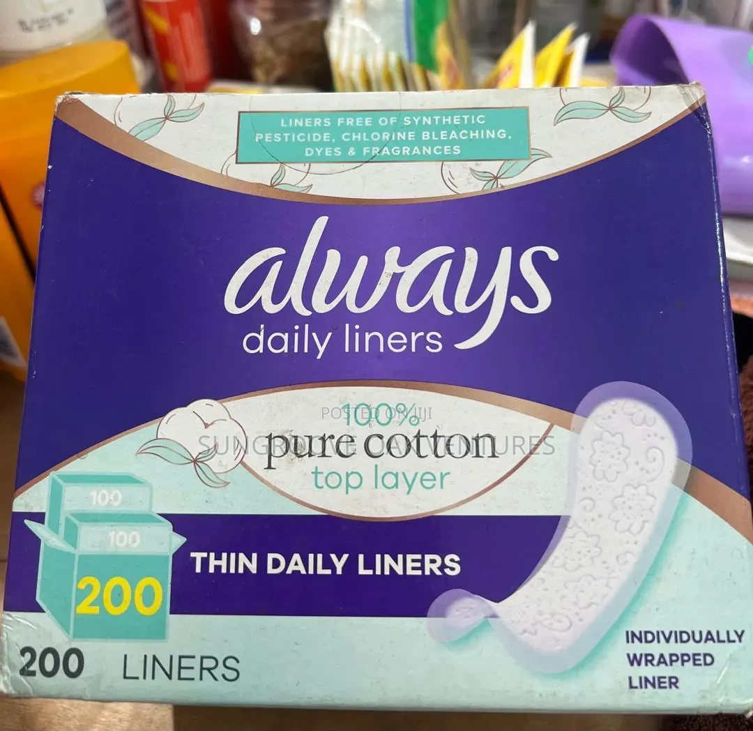 Always Daily Panty Liners 100% Pure Cotton 200
