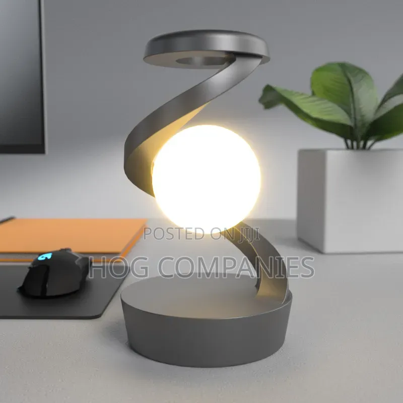 Modern Spiral LED Table Lamp With Wireless Charger