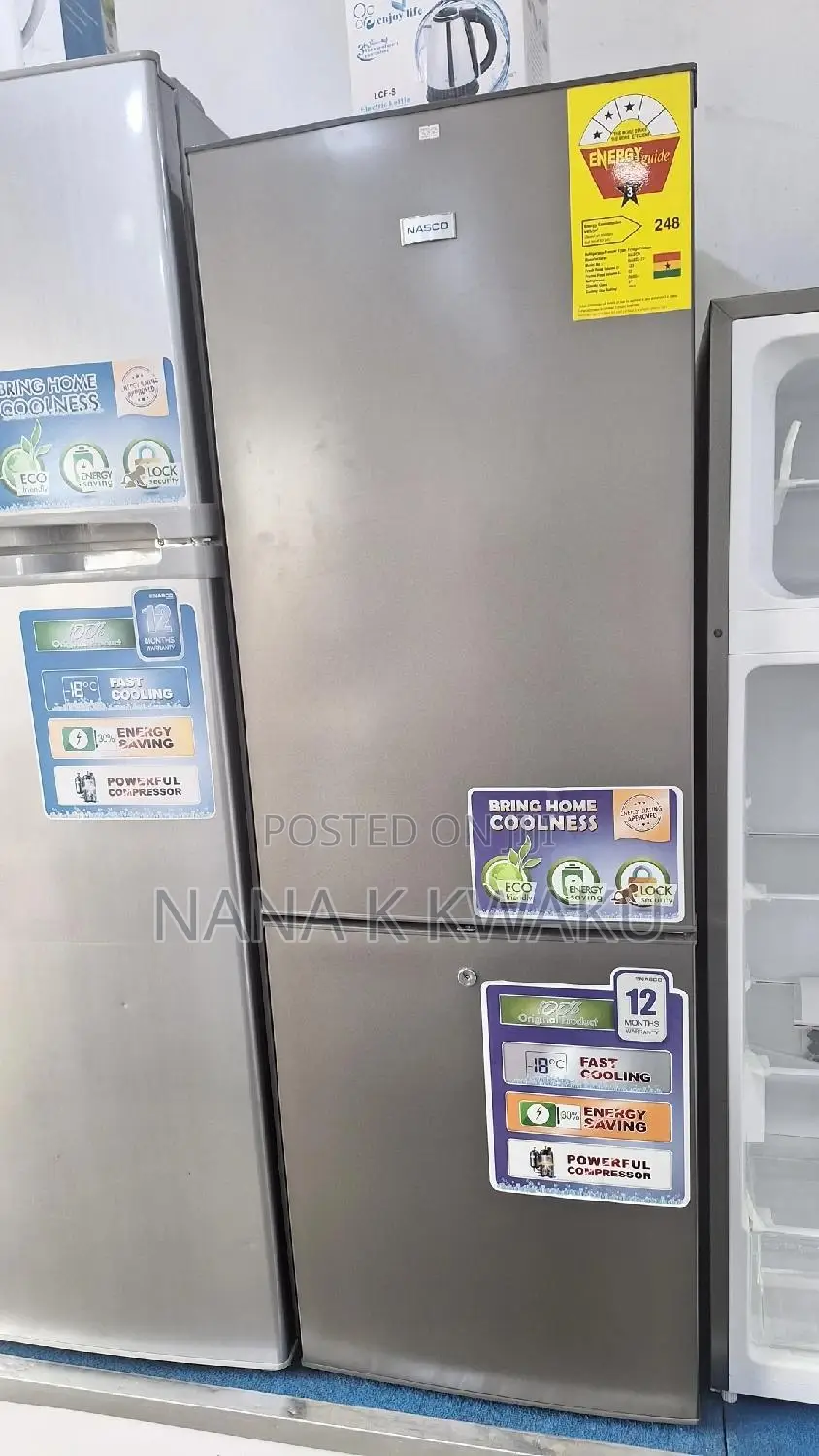 Bottom Freezer Nasco Nasd2-27 Double Door Fridge
