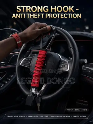 Anti-Theft Steering Wheel Lock - Strong Hook!
