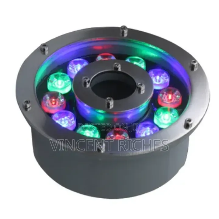 12watts RGB Under Water Fountain Light With RF Remote Control