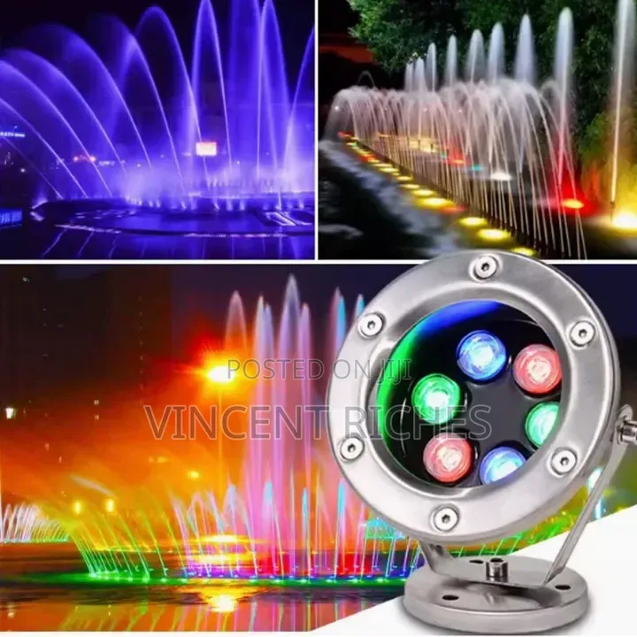 6 Watts RGB Under Water Fountain Light With Remote Control