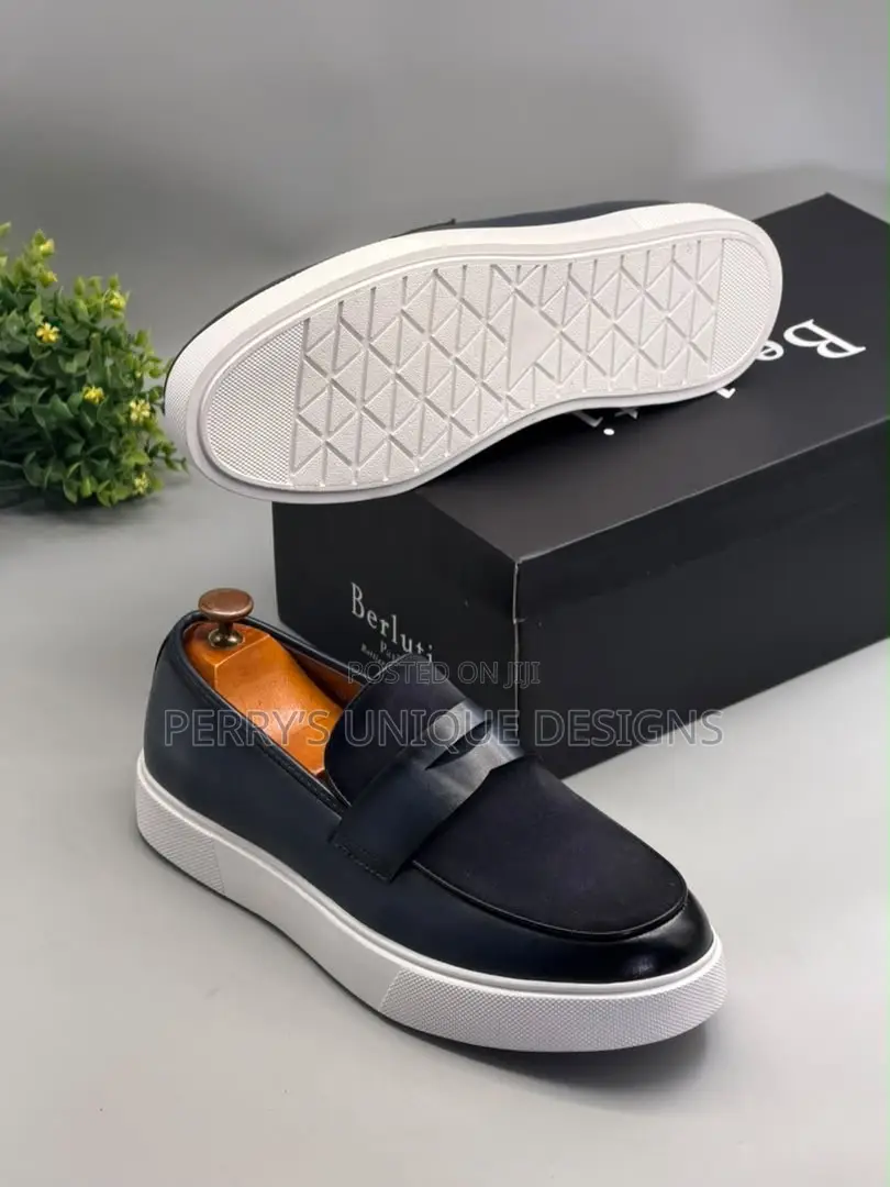 Men's Leather Slip-on Loafers – Sneaker Sole Dress Shoes