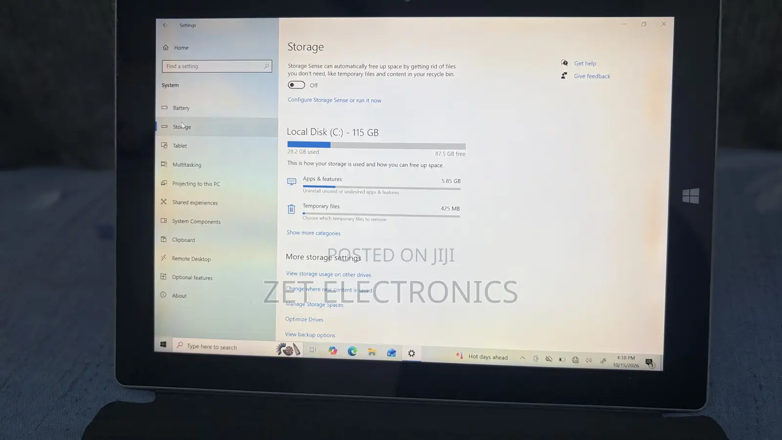 Laptop Microsoft Surface Laptop 3 4GB Intel Atom SSD 128GB