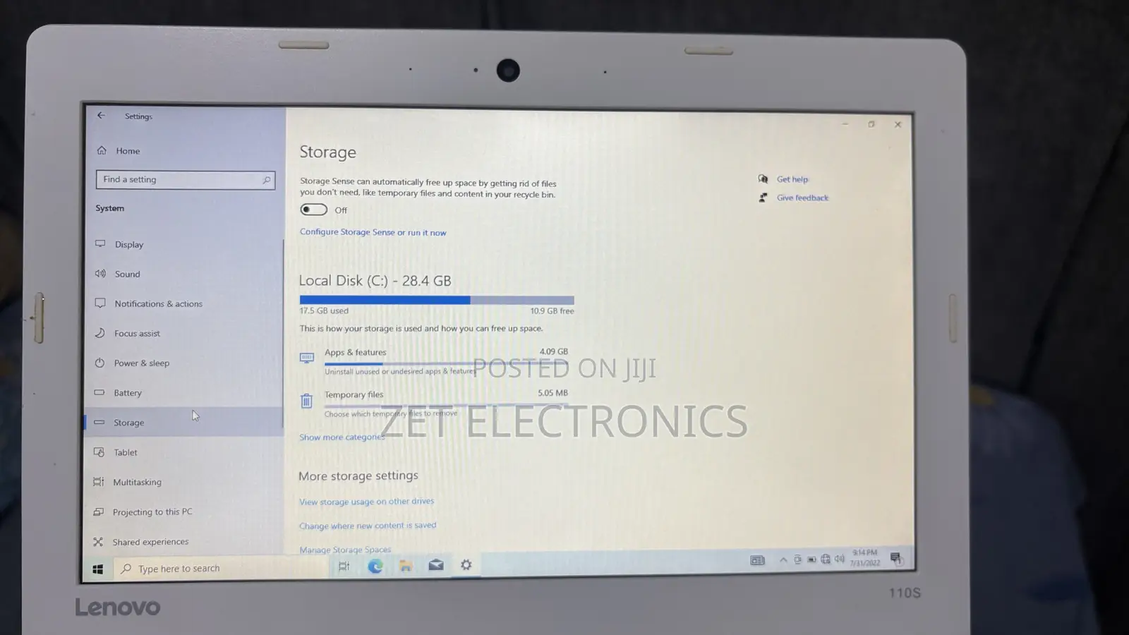 Laptop Lenovo Ideapad 3 2GB Intel Celeron eMMC 32GB