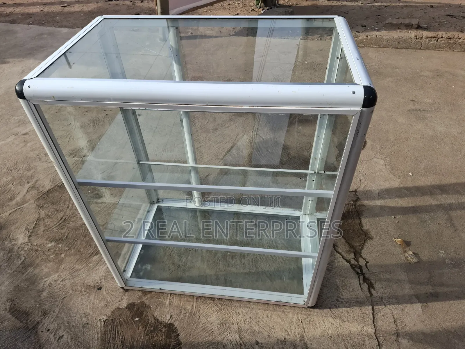 Commercial Aluminum & Glass Retail Display Showcase Cabinet Unit