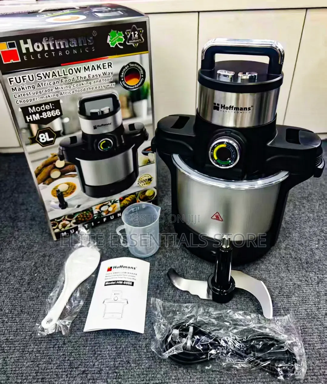 8L High Quality Swallow Maker Fufu Banku Chopper Mixer Grinder