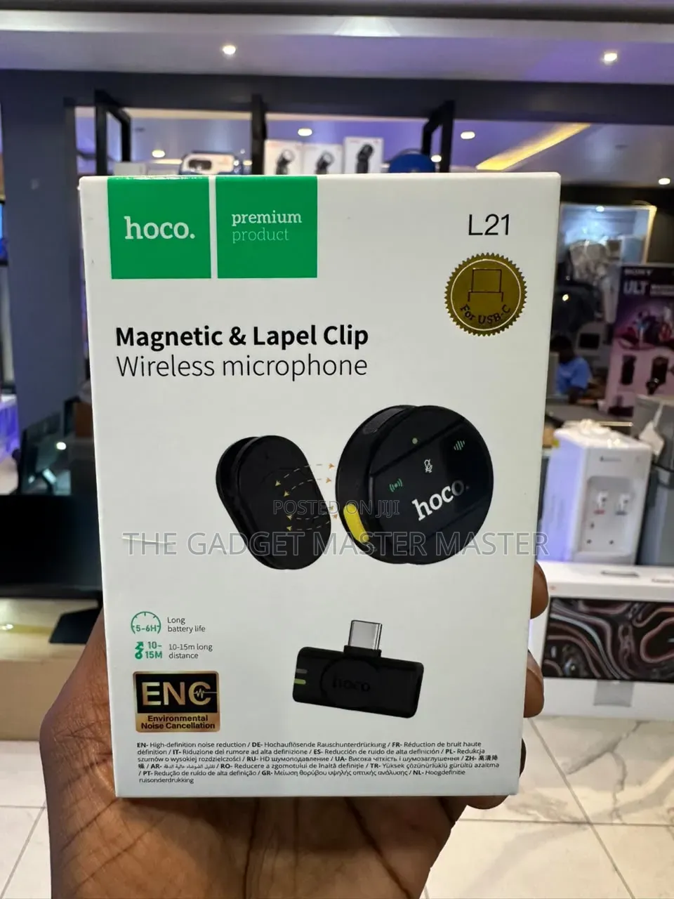 Hoco L21 Magnetic Label Clip Wireless Microphone