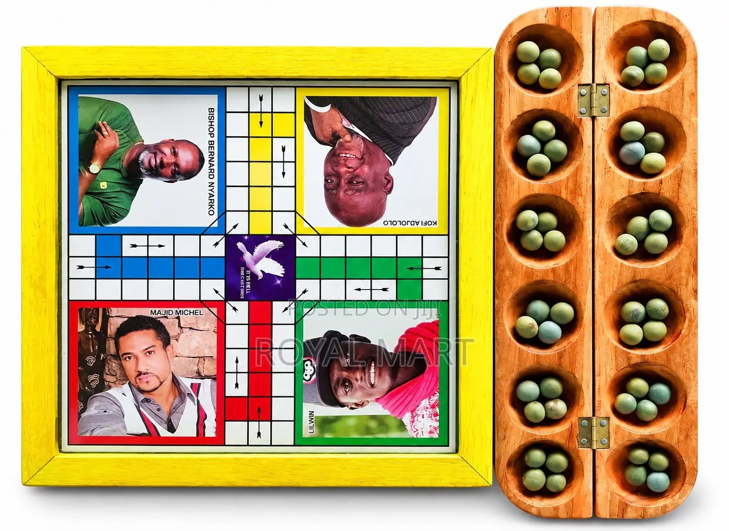 Ludo and Oware Game Combo