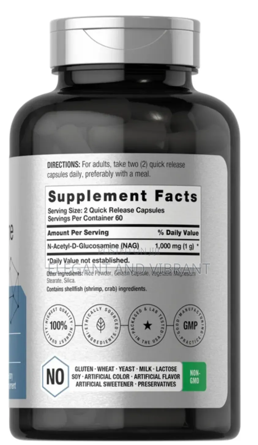 N-Acetyl Glucosamine 1000mg Per Serving | 120 Capsules