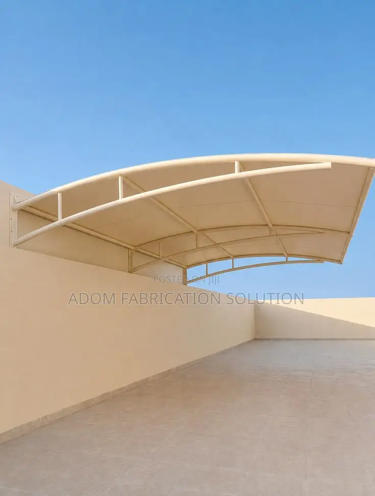 Modern Carport for 2 Cars - Strong Metal - Installation in Accra