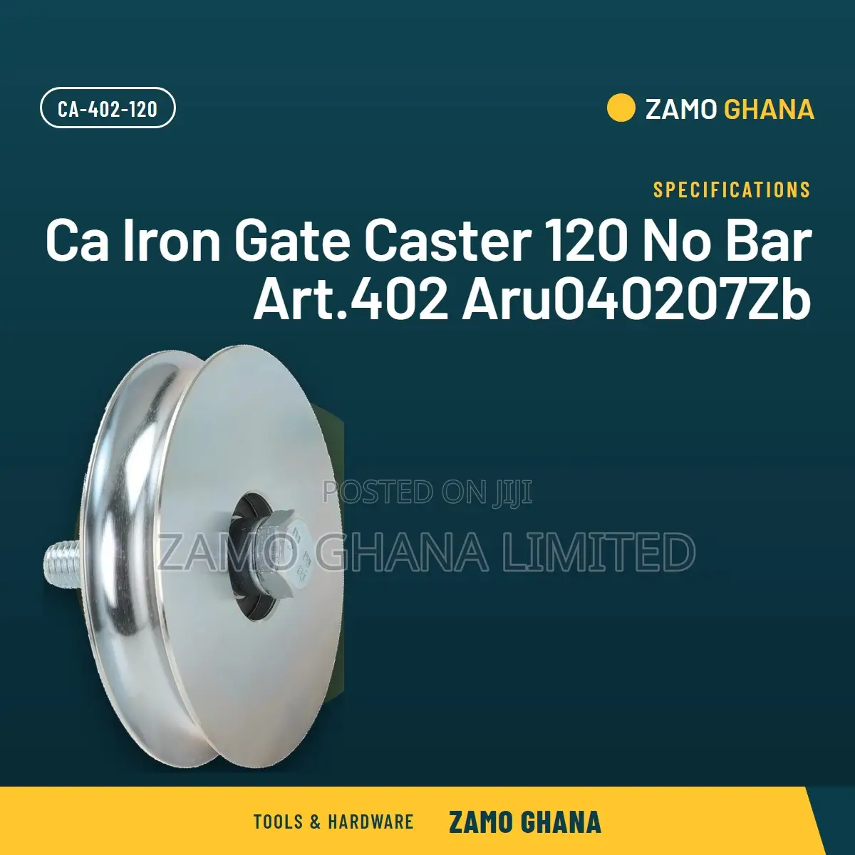 Ca Iron Gate Caster 120 No Bar Art.402 Aru040207zb - Ca-402-120