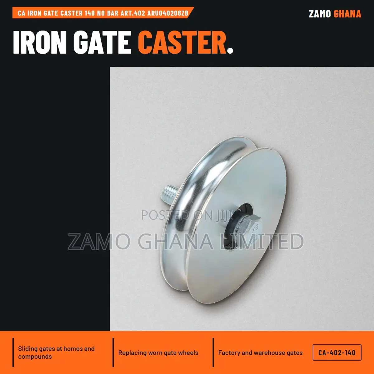 Ca Iron Gate Caster 140 No Bar Art.402 Aru040208zb - Ca-402-140