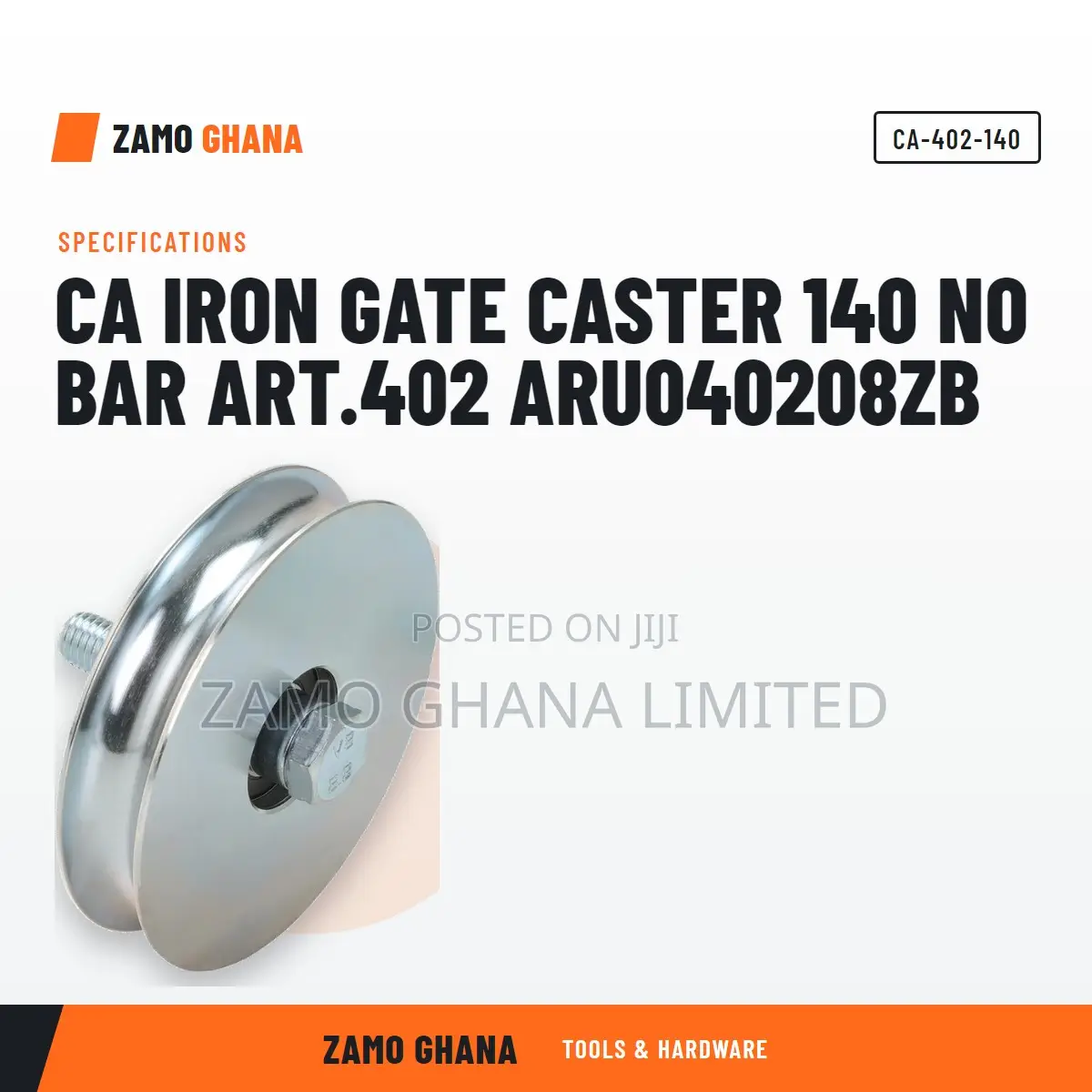 Ca Iron Gate Caster 140 No Bar Art.402 Aru040208zb - Ca-402-140