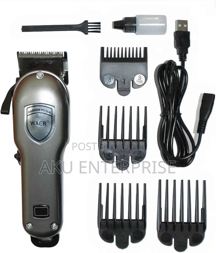 Waer High-Speed Digital Cordless Hair Clipper -Grey