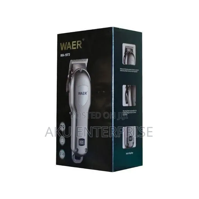 Waer High-Speed Digital Cordless Hair Clipper -Grey