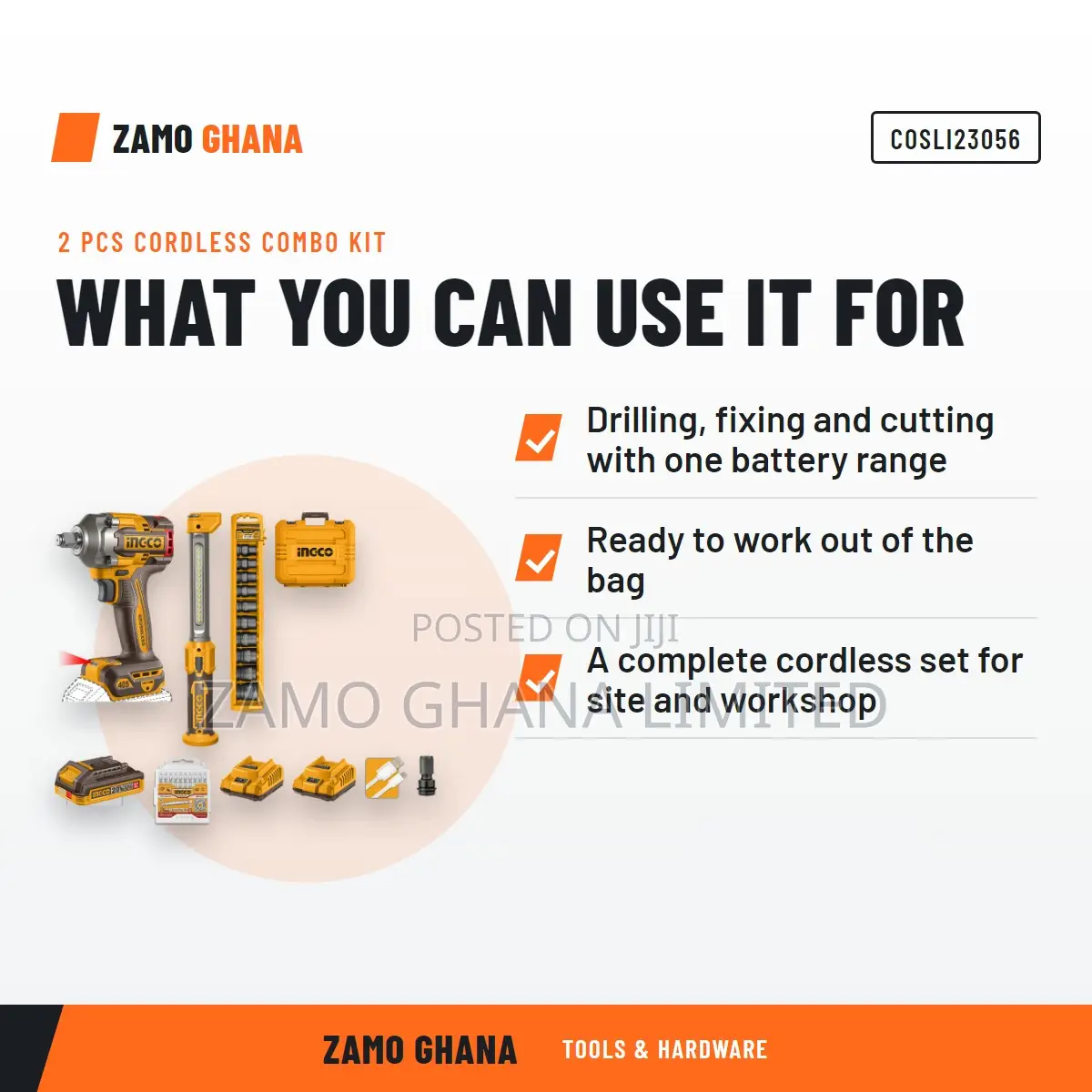2 PCS Cordless Combo Kit - Cosli23056
