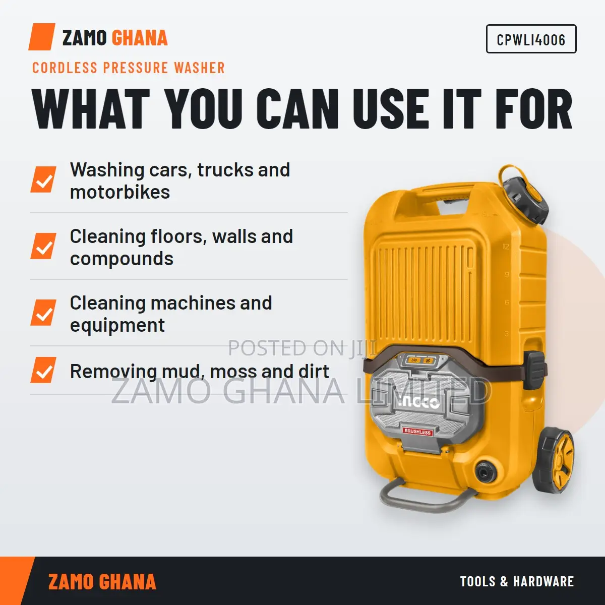 Lithium-Ion Pressure Washer 40v 15l - Cpwli4006