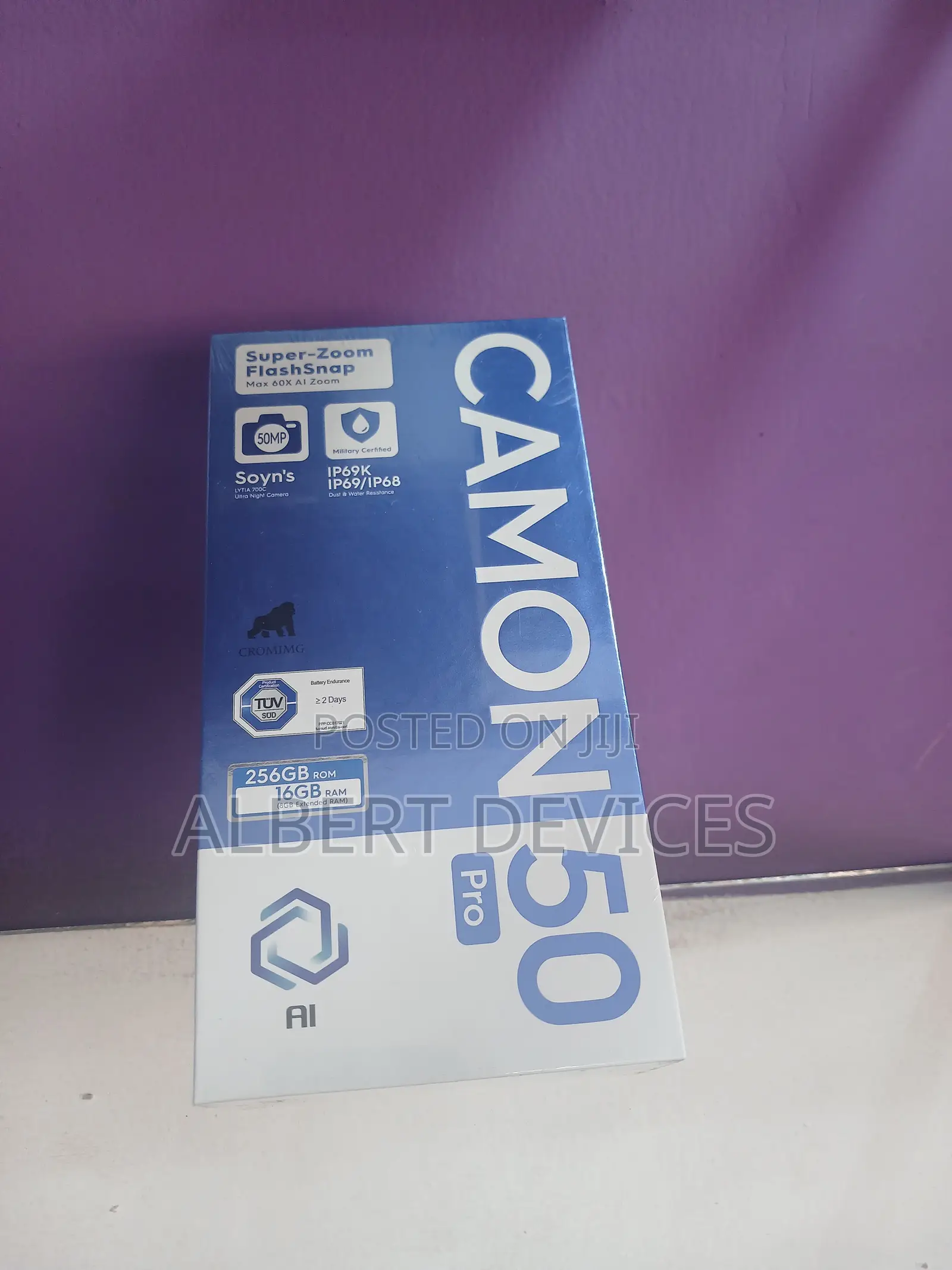 New Tecno Camon 50 Pro 256 GB Black