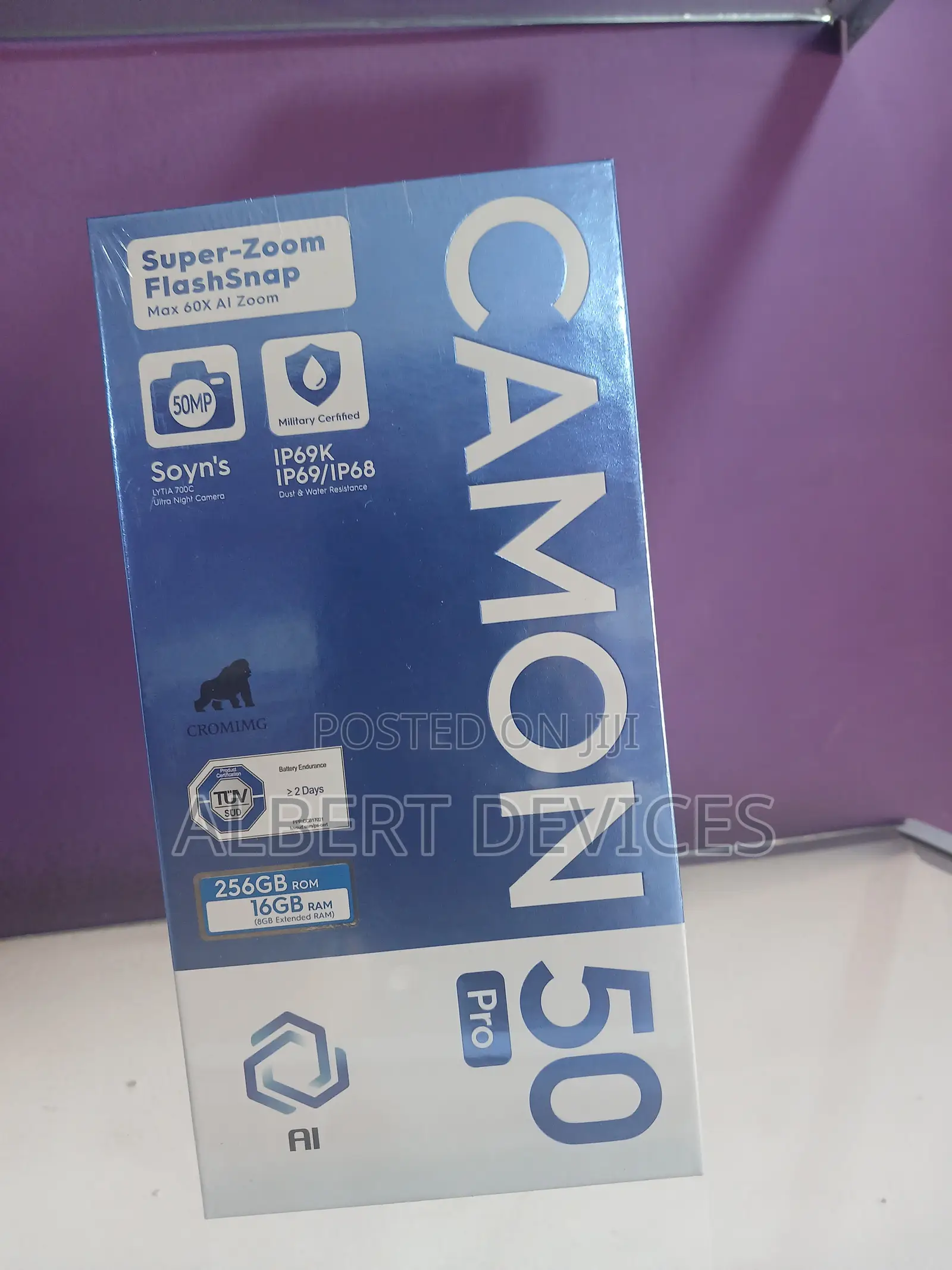 New Tecno Camon 50 Pro 256 GB Black