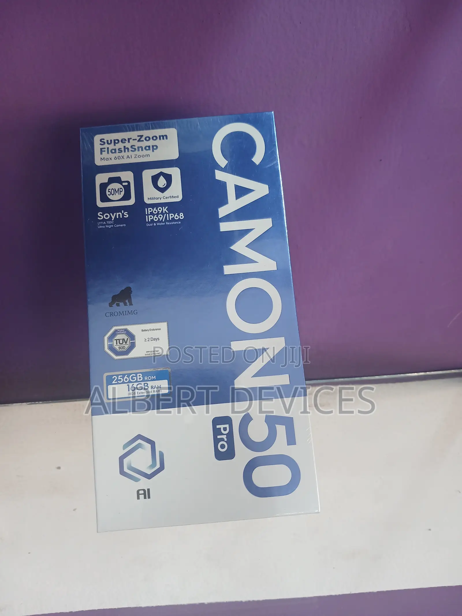 New Tecno Camon 50 Pro 256 GB Black