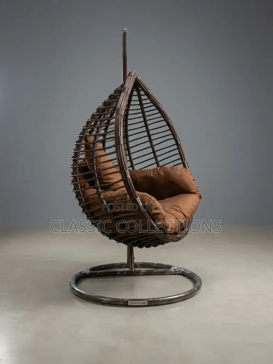 Luxury Indoor/Outdoor Hanging Egg Swing Chair With Heavy-Duty Stand