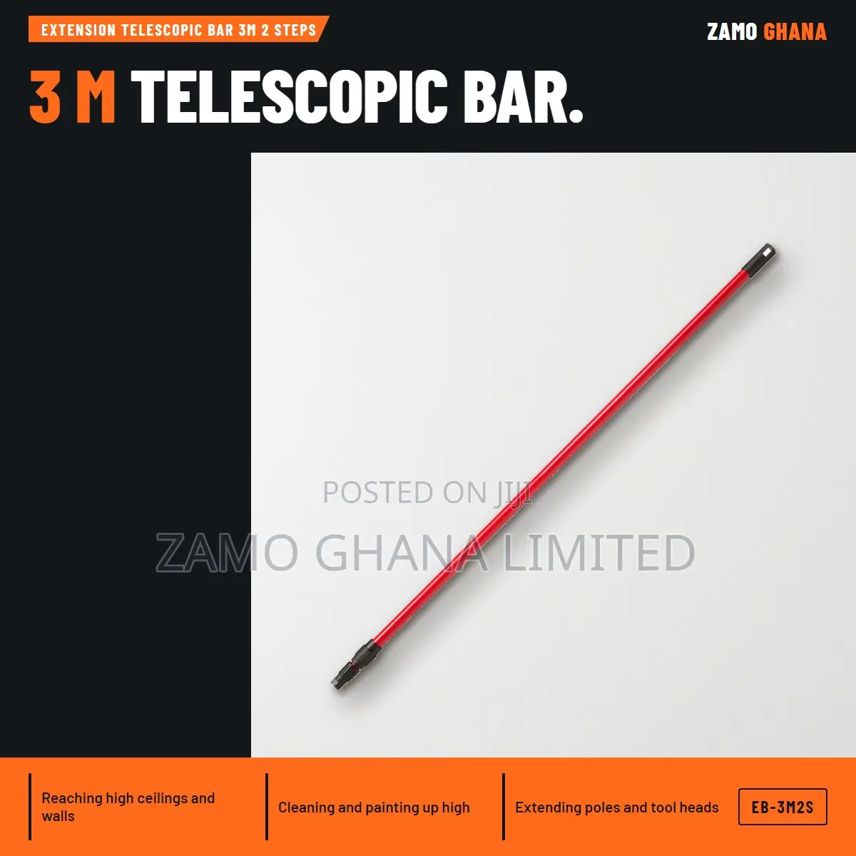 Extension Telescopic Bar 3m 2 Steps - Eb-3m2s