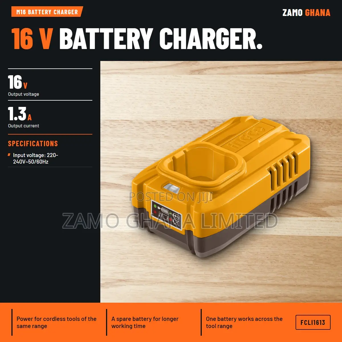 M16 Battery Charger 16v 1.3a - Fcli1613