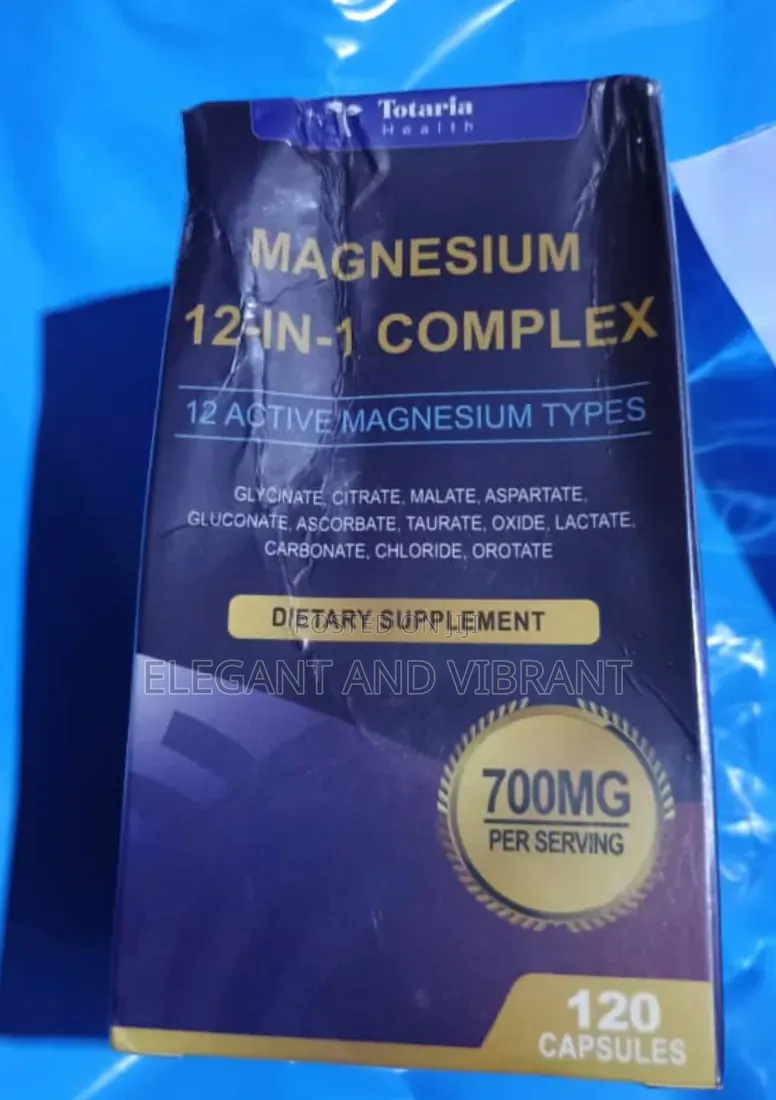 Magnesium 12 in 1 Complex 120 Capsule,with Glycinate,malate,Aspartate