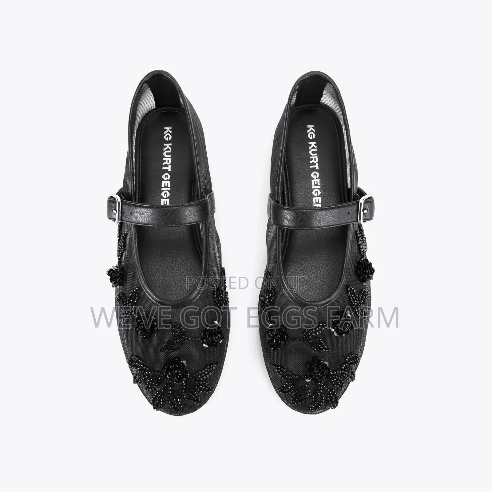 Original KG Kurt Geiger Nancy Black Mary Jane Flats