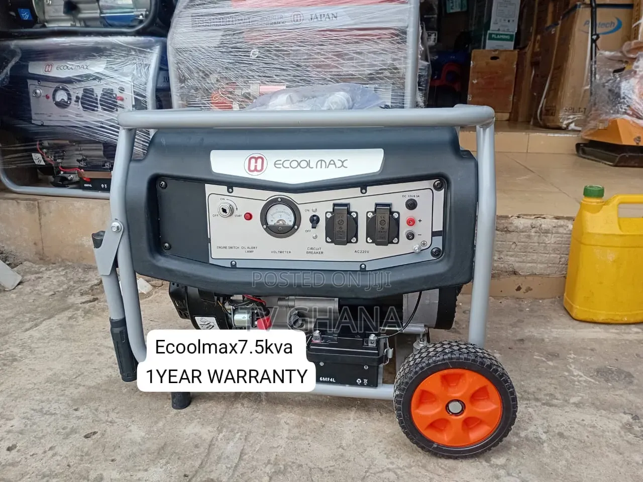 ECOOLMAX 7.5KVA Generator – Power Your Home and Business7.5kva