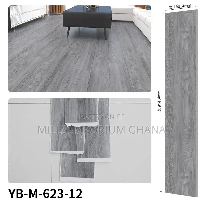Rectangular LVT Vinyl Tiles - 6 Inches X 3 Feet 36pcs - 2mm Original