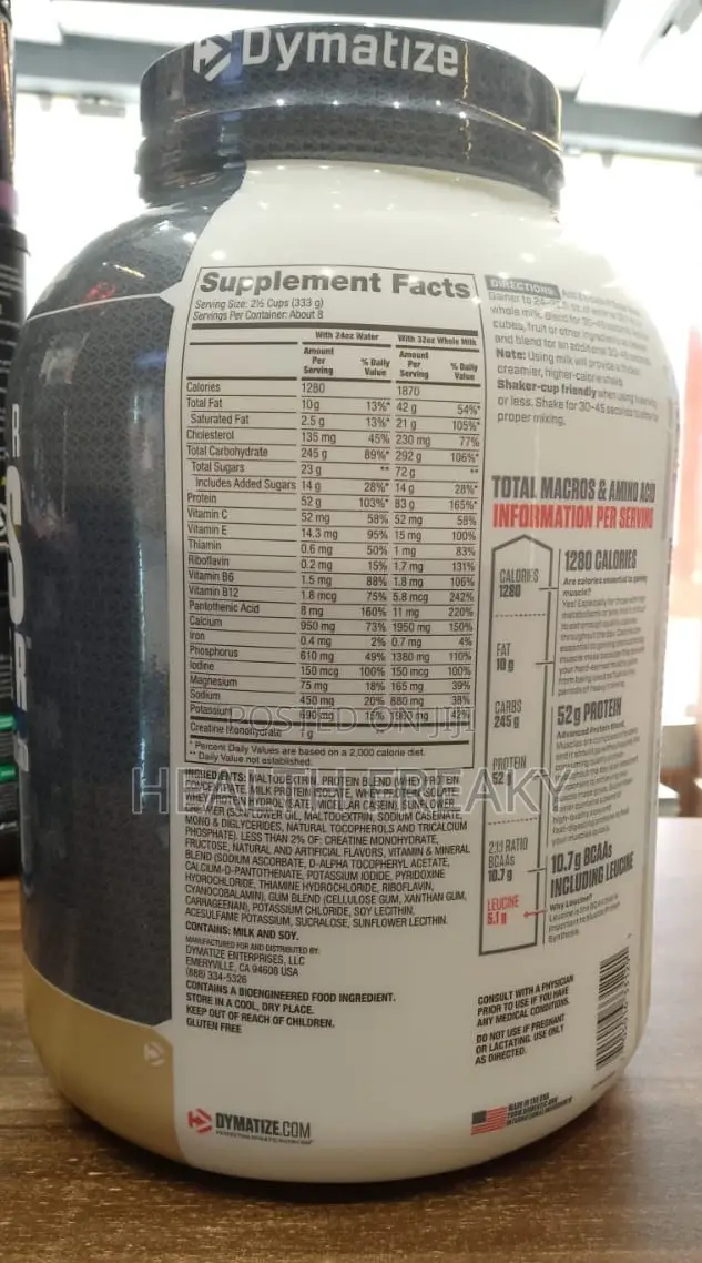 Dymatize Super Mass Gainer Fast Muscle Builder Weight Gainer
