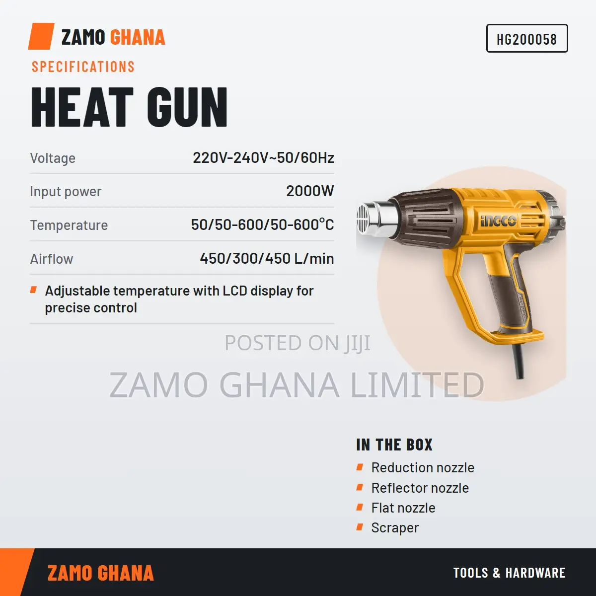 LCD Heat Gun / 2000w - Hg200058