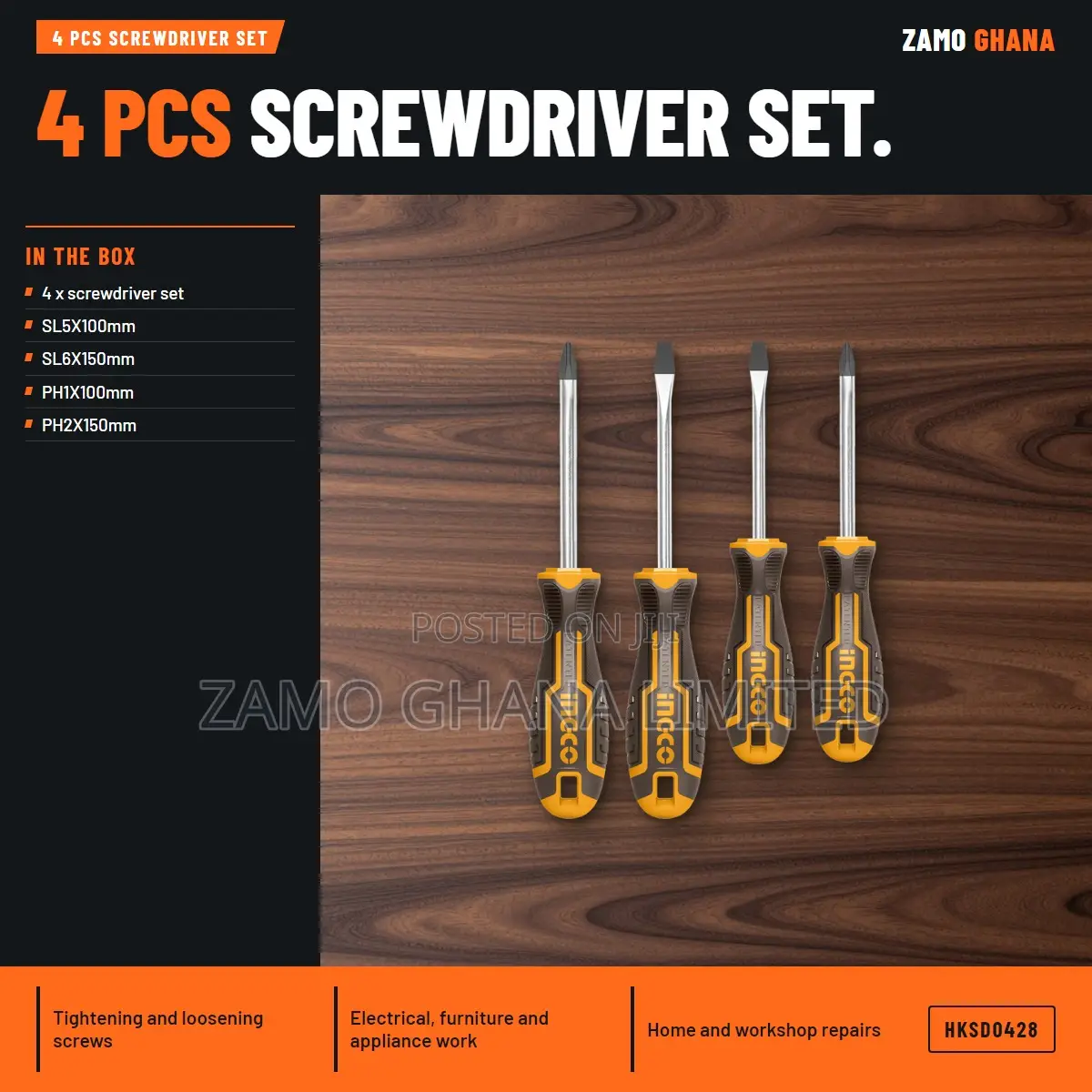 4 PCS Screwdriver - Hksd0428