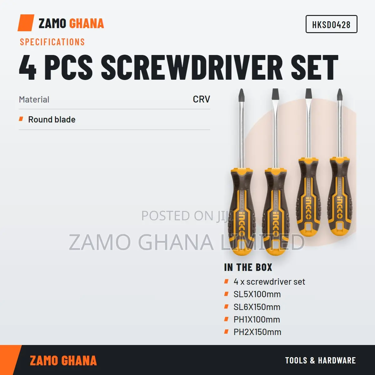 4 PCS Screwdriver - Hksd0428