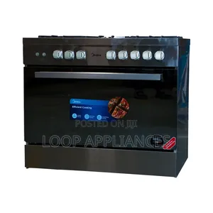 New Midea 5 Burner Gas Cooker With Oven and Grill - LMG90030