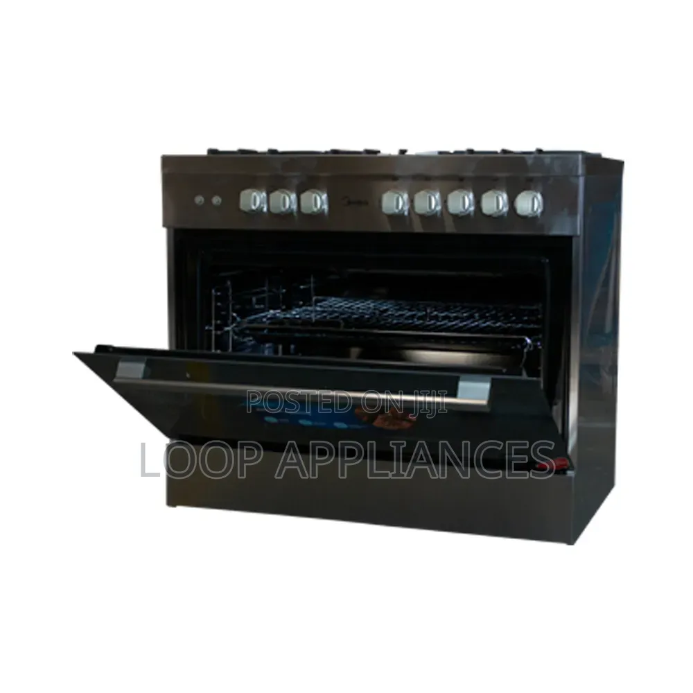 New Midea 5 Burner Gas Cooker With Oven and Grill - LMG90030