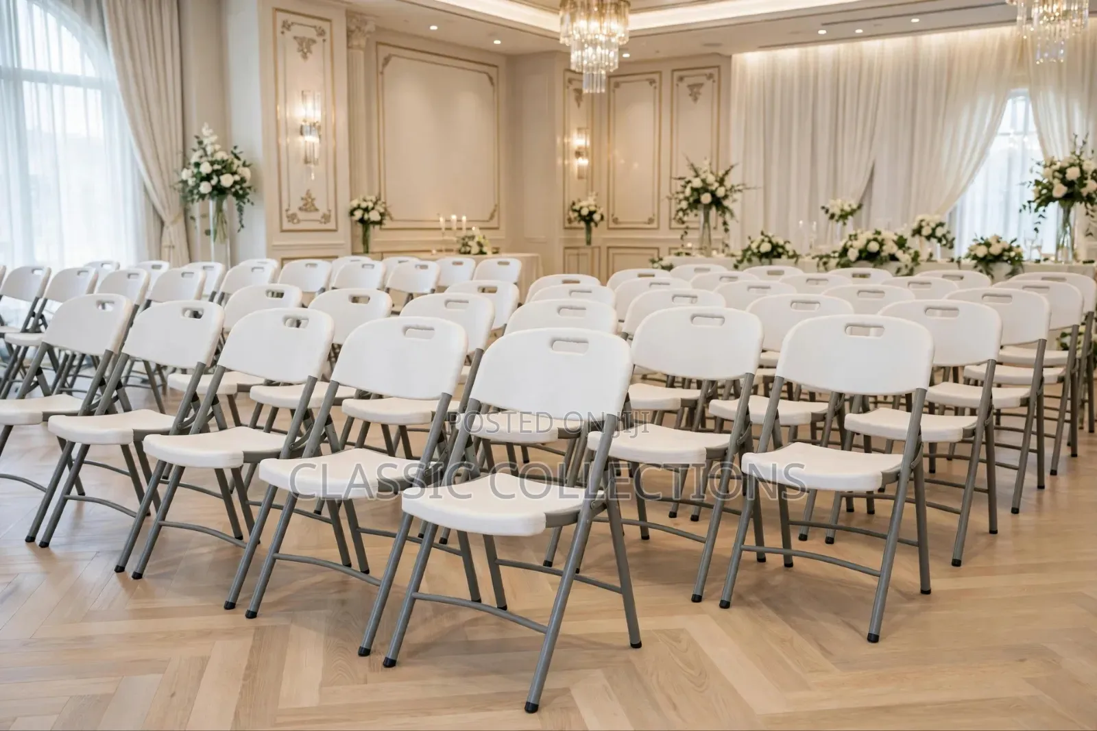 White Plastic Folding Chairs(Wholesale)