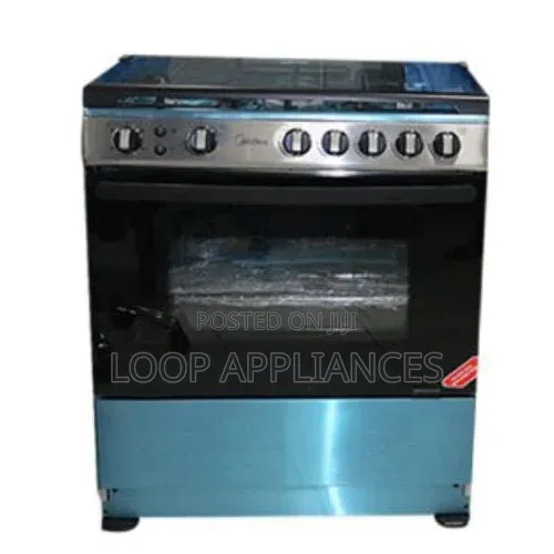 Midea 5 Burner Gas Cooker With Oven - 30amg5g027-Silver