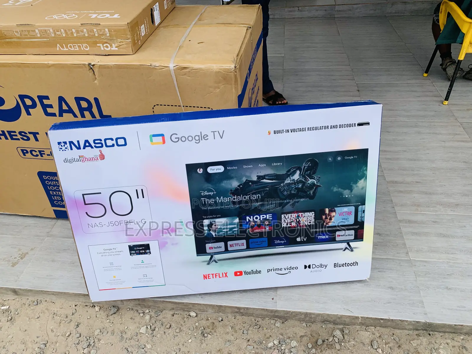 Nasco 50” FHD Smart Glossy TV Black
