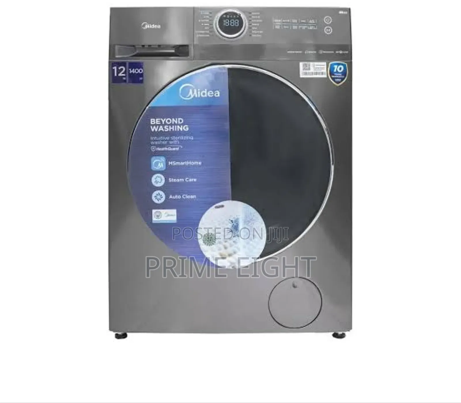 Midea 12kg Front Load 1200rpm, Inverter Washing Machine MF200W120WB/T