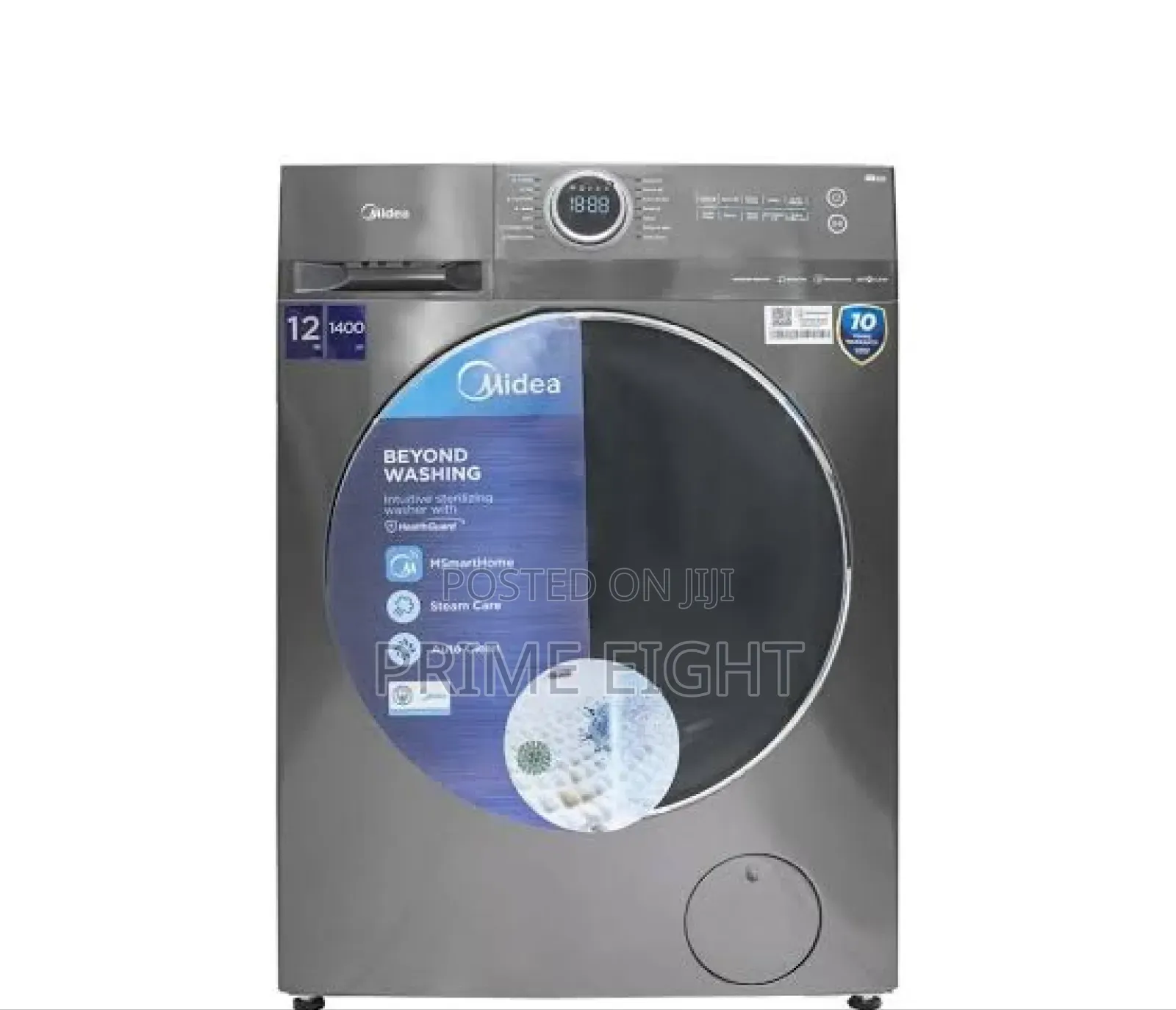 Midea 12kg Front Load 1200rpm, Inverter Washing Machine MF200W120WB/T