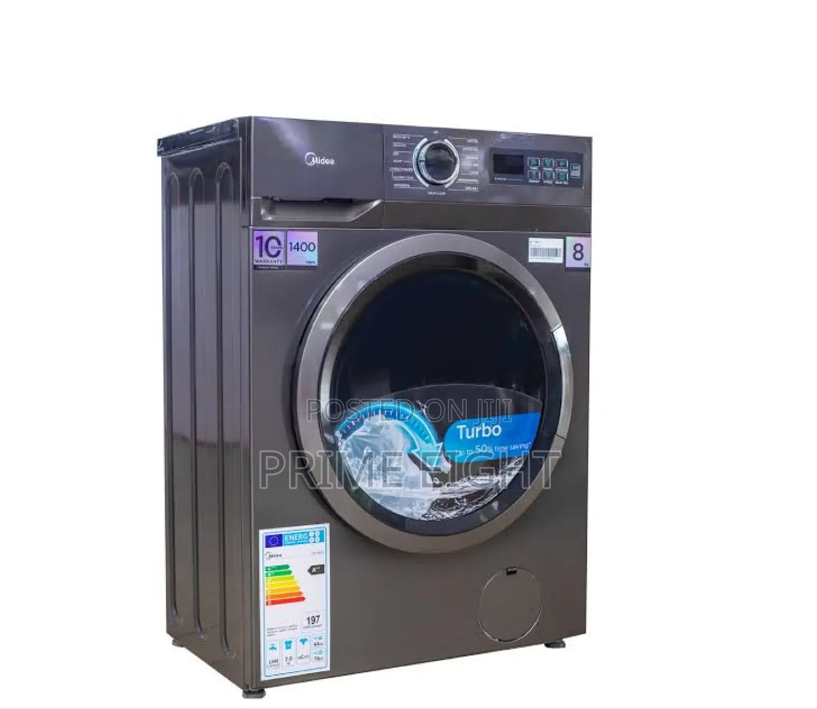 Midea 8kg Front Load Washing Machine| BLDC Inverter Motor Mf110w80b-T