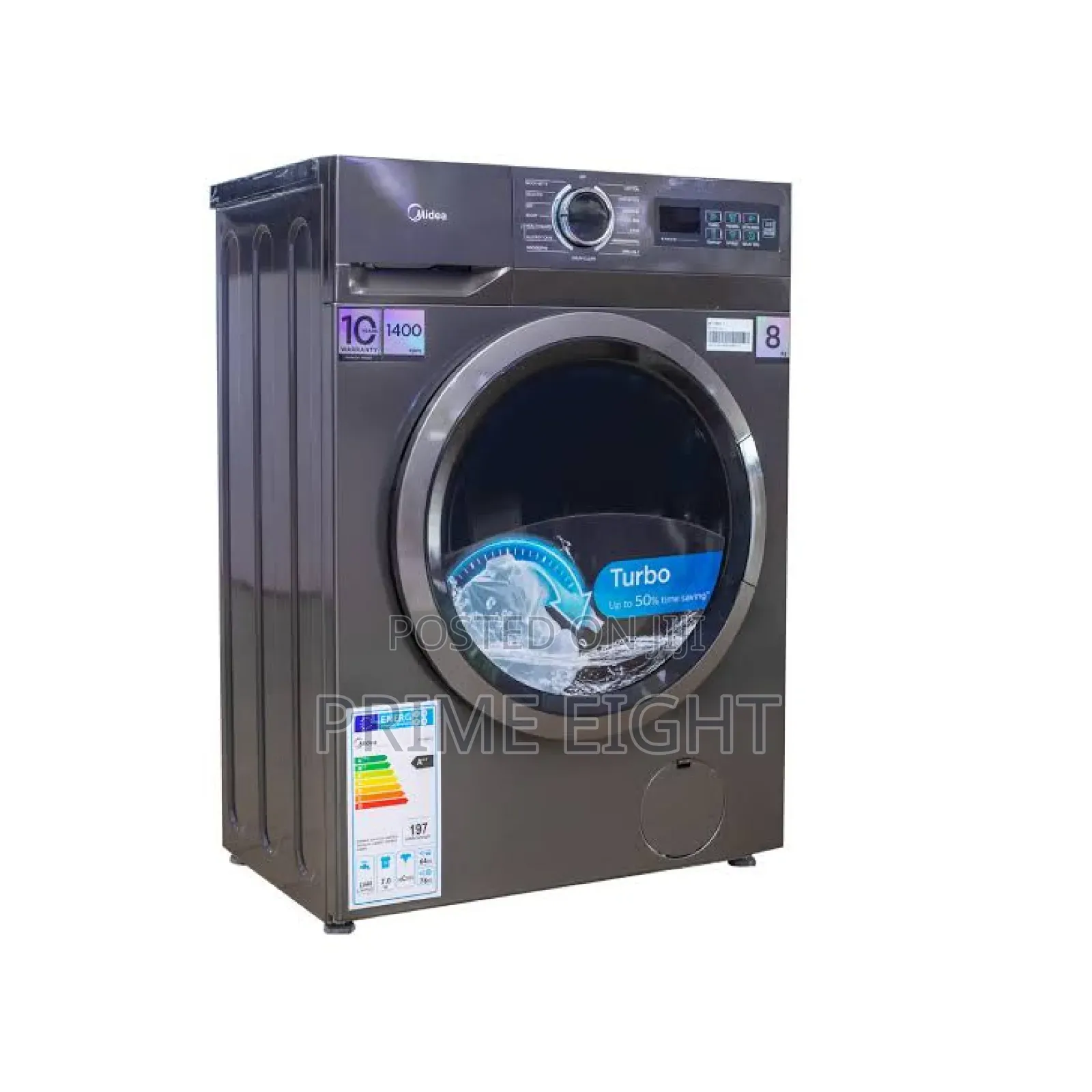 Midea 8kg Front Load Washing Machine| BLDC Inverter Motor Mf110w80b-T