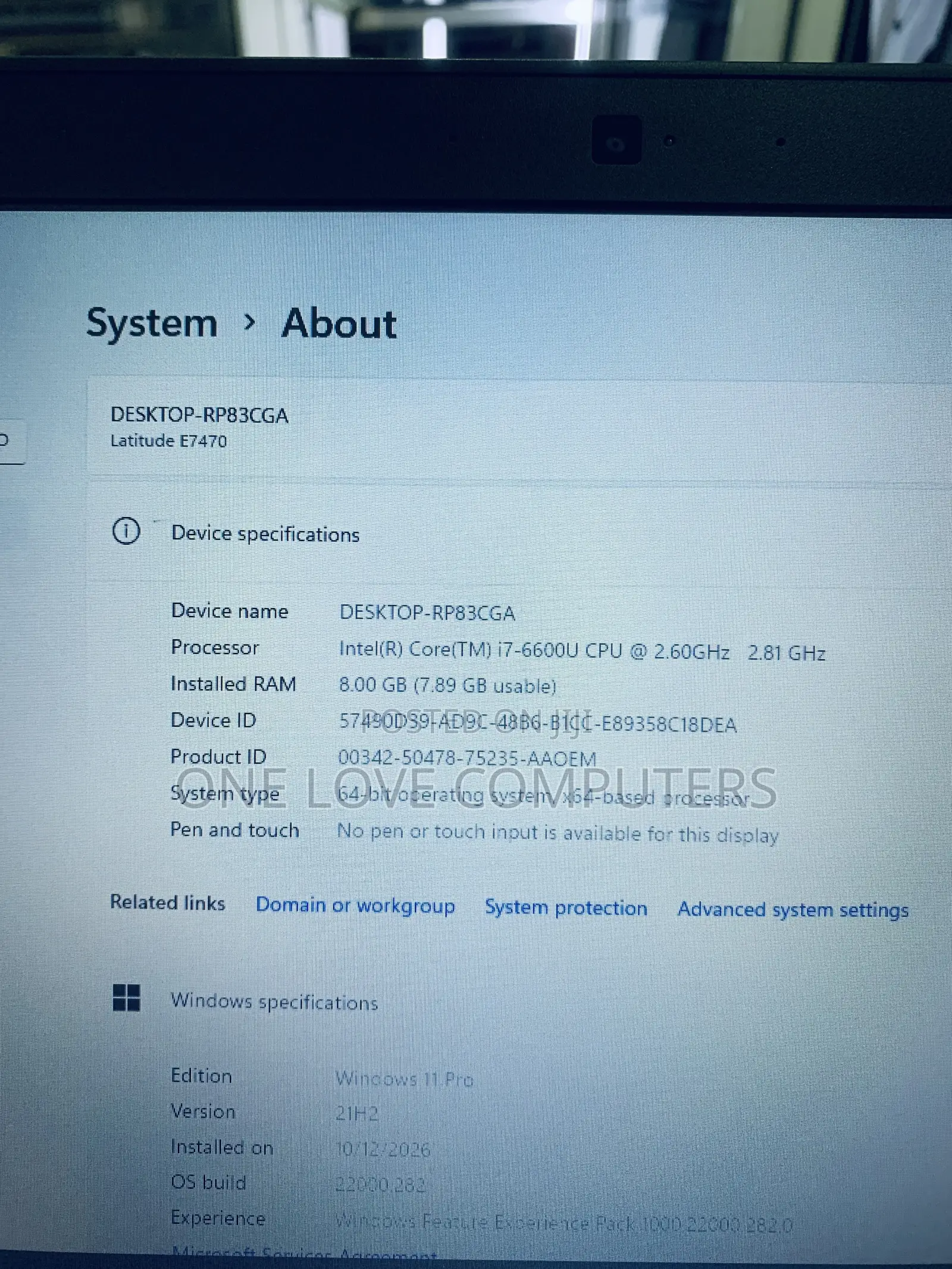 Laptop Dell Latitude E7470 8GB Intel Core i7 SSD 256GB
