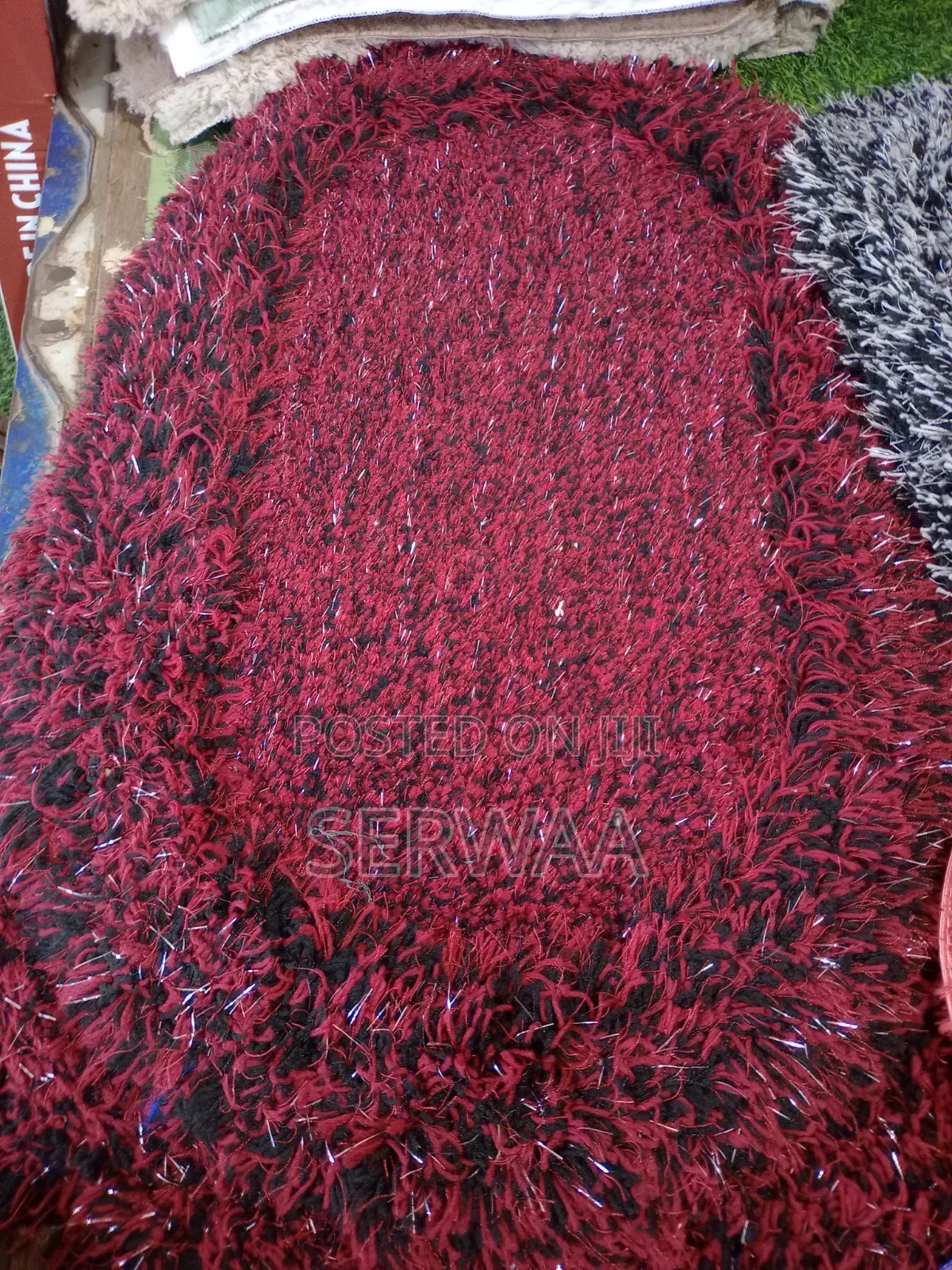 Fluffy and Rabbit Fur Floor Mat