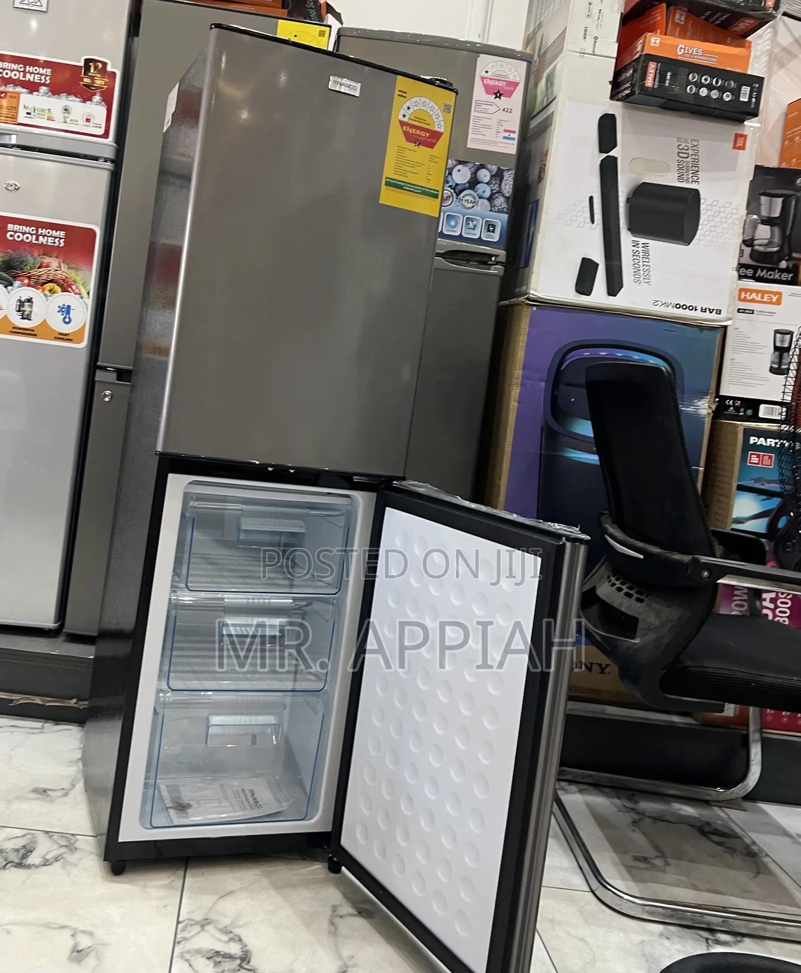 Your Kitchen Deserves Nasco Nasd2-20fl 2 Door Fridge(dark Gray)