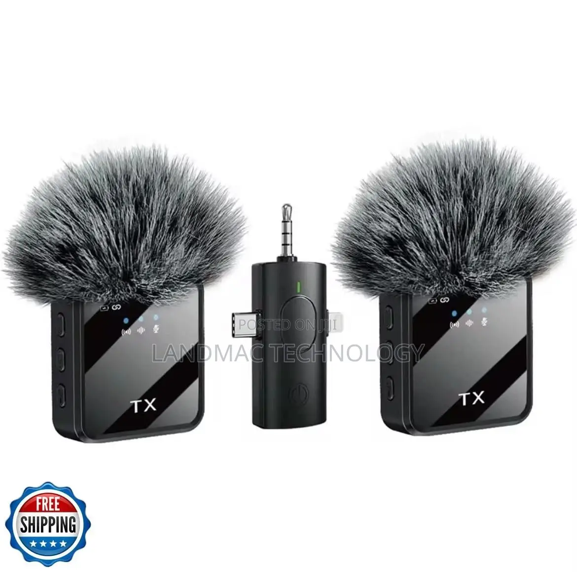 Wireless Lavalier Microphone 3 in 1 Mobile Phone