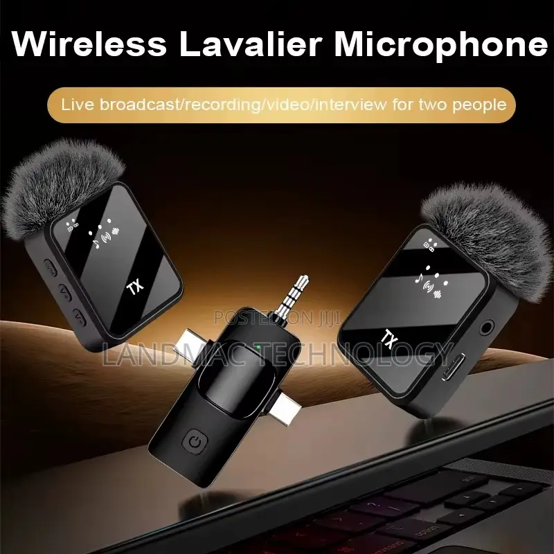 Wireless Lavalier Microphone 3 in 1 Mobile Phone